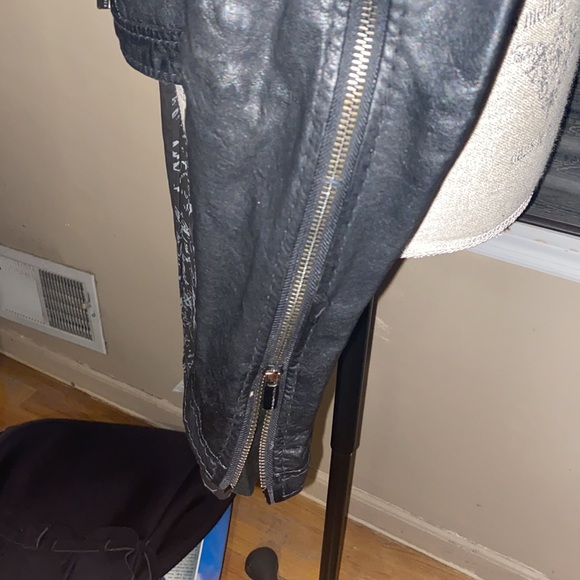 BCBG Black Leather Jacket - Large - Picture 3 of 8